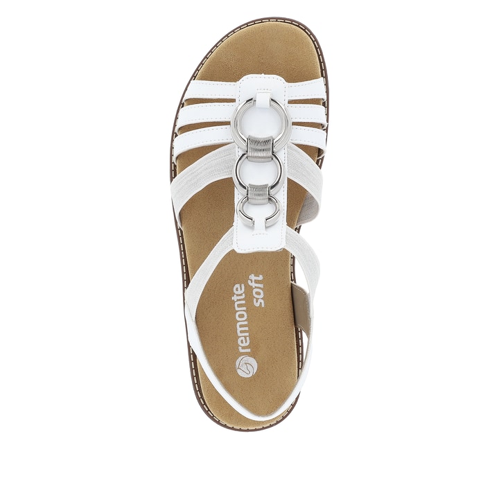 Remonte Artikelnummer D2073-80 remonte Damen Riemchensandalen edelweiß-silber Jubiläumsangebot
