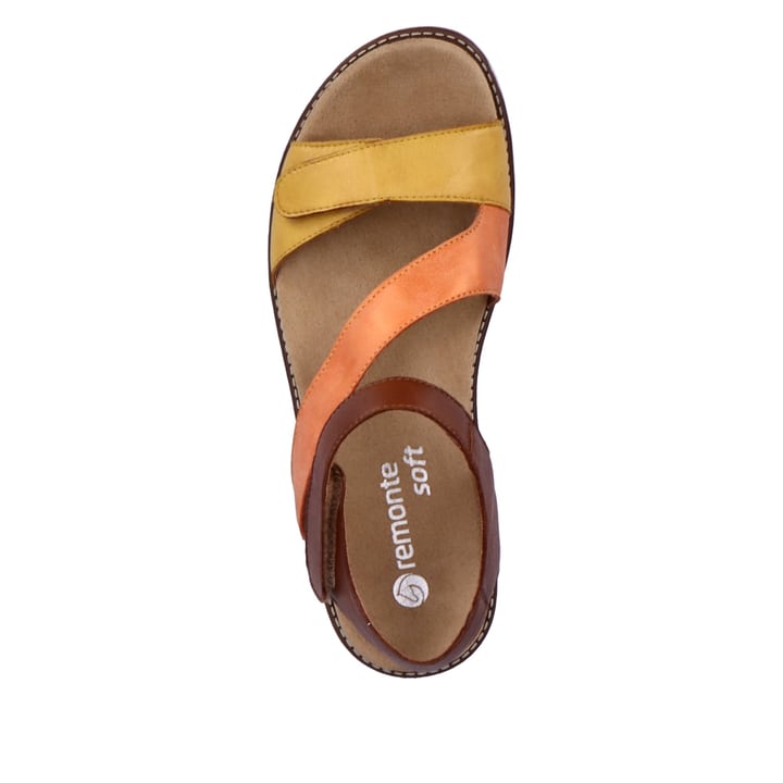 Remonte Artikelnummer D2050-25 remonte Damen Riemchensandalen braun-orange-gelb Neueste Mode