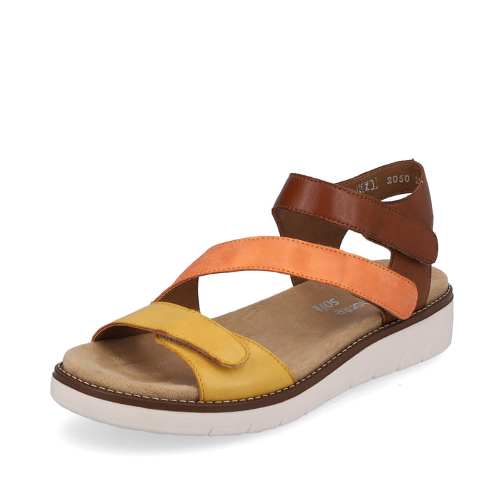 Remonte Artikelnummer D2050-25 remonte Damen Riemchensandalen braun-orange-gelb Neueste Mode