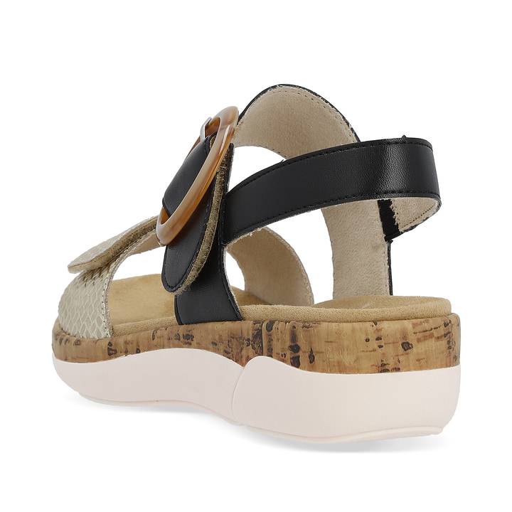 Remonte Artikelnummer R6853-02 remonte Damen Riemchensandalen stahlschwarz-goldbeige Zeitlich begrenztes Angebot