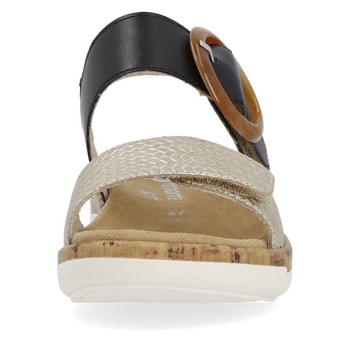 Remonte Artikelnummer R6853-02 remonte Damen Riemchensandalen stahlschwarz-goldbeige Zeitlich begrenztes Angebot