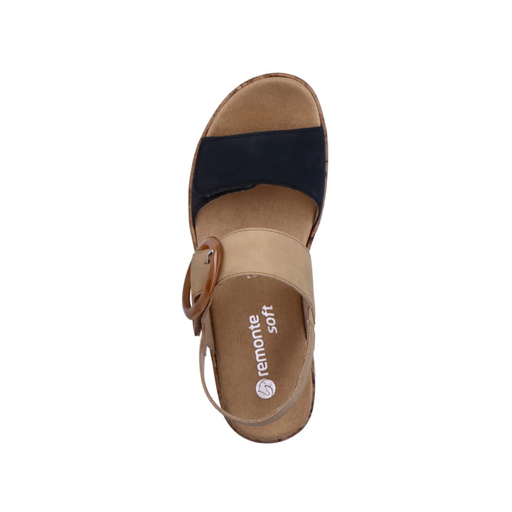 Remonte Artikelnummer R6853-60 remonte Damen Riemchensandalen sandbeige-stahlblau Bestseller