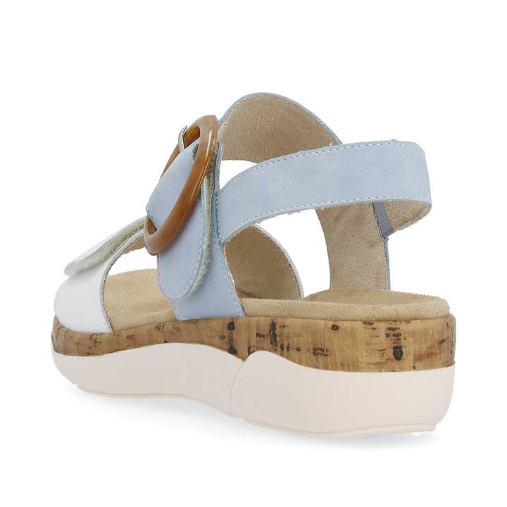 Remonte Artikelnummer R6853-10 remonte Damen Riemchensandalen babyblau-kristallweiß Sonderangebote