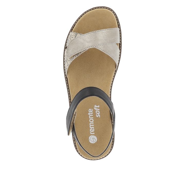 Remonte Artikelnummer D2049-63 remonte Damen Riemchensandalen sandbeige-tiefschwarz Wochenangebot