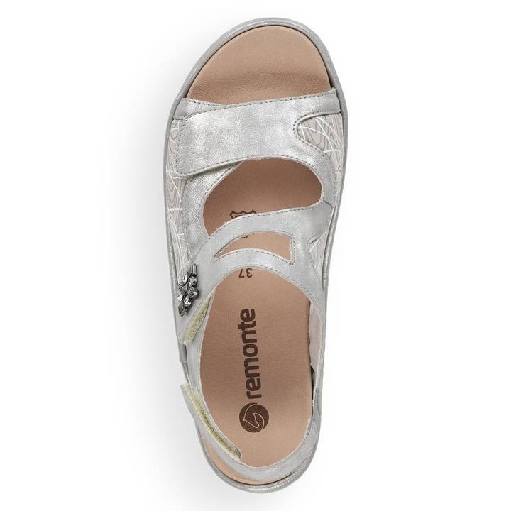 Remonte Artikelnummer D7647-40 remonte Damen Riemchensandalen silber-grau Nur für heute