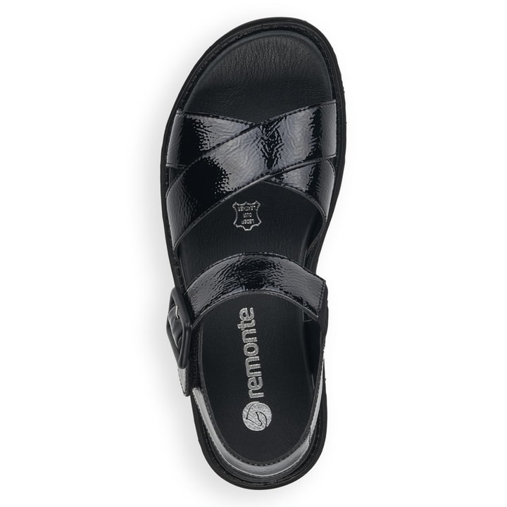 Remonte Artikelnummer D7950-01 remonte Damen Riemchensandalen glanzschwarz Kostenloser Versand international