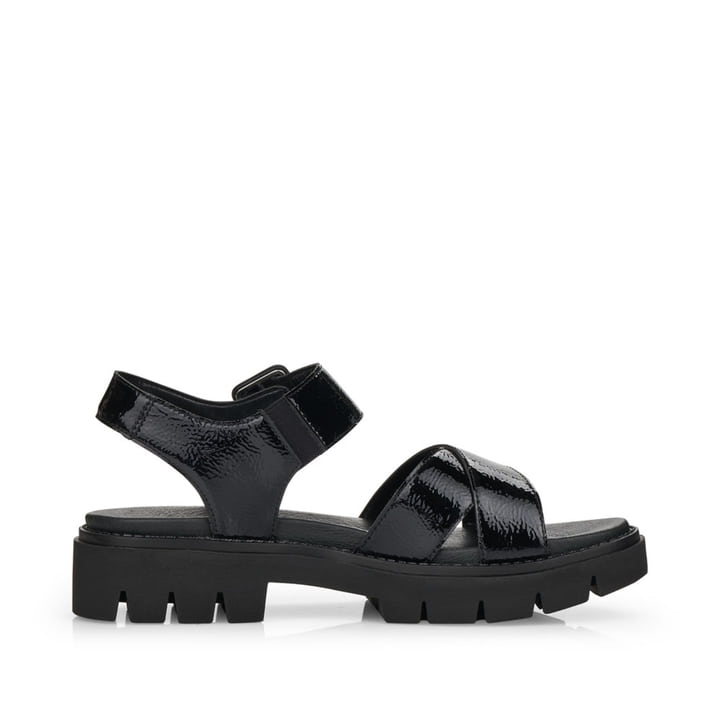 Remonte Artikelnummer D7950-01 remonte Damen Riemchensandalen glanzschwarz Kostenloser Versand international