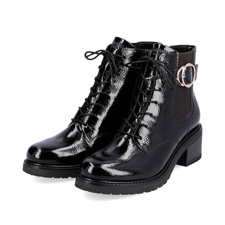 Remonte Artikelnummer D1A72-01 remonte Damen Kurzstiefel glanzschwarz Black Friday Preise