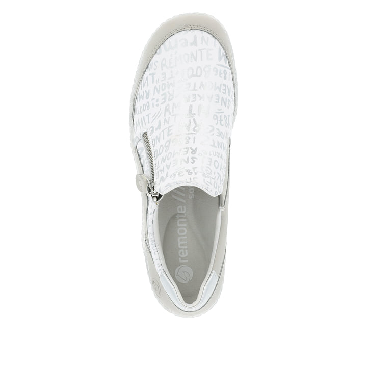 Remonte Artikelnummer R1428-80 remonte Damen Slipper silberweiß-asphaltgrau Outlet