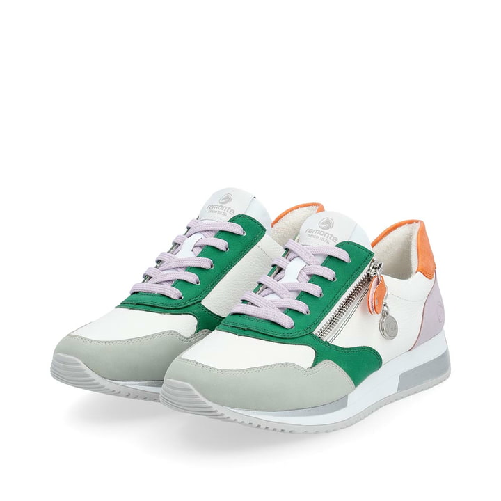 Remonte Artikelnummer D0H01-83 remonte Damen Sneaker weiß-grün-orange Valentinstagsangebot