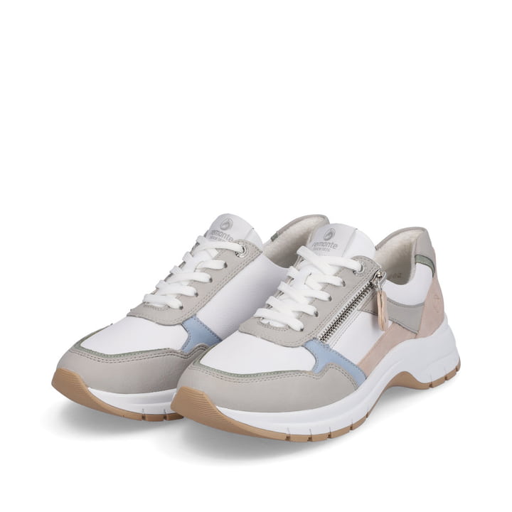 Remonte Artikelnummer D0G02-80 remonte Damen Sneaker reinweiß-altrosa-eisblau Große Rabatte