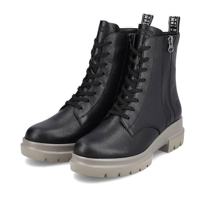 Remonte Artikelnummer D8975-03 remonte Damen Schnürstiefel asphaltschwarz Super Rabatt