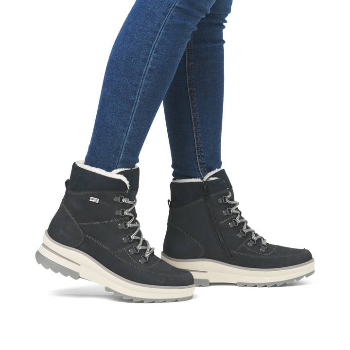 Remonte Artikelnummer D2B74-14 remonte Damen Schnürstiefel stahlblau Kostenloser Versand