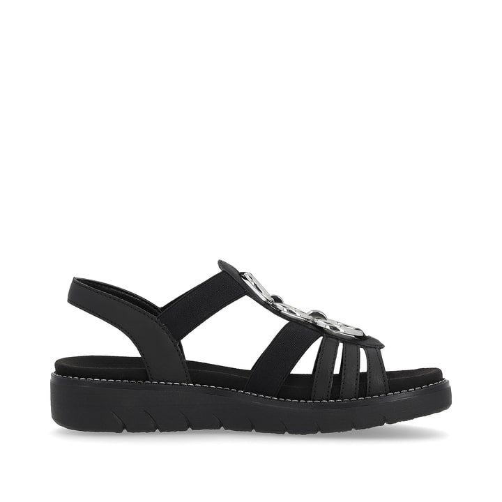 Remonte Artikelnummer D2073-02 remonte Damen Riemchensandalen nachtschwarz-silber Preisnachlass