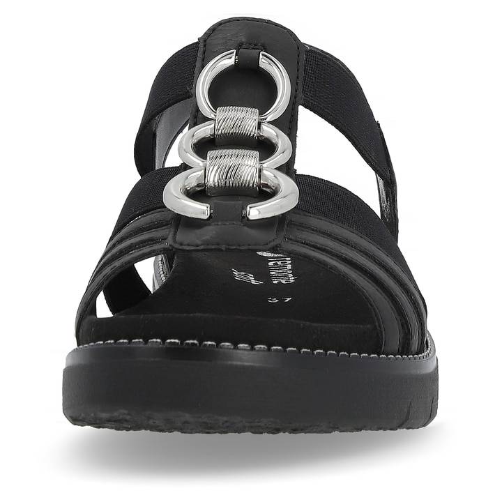 Remonte Artikelnummer D2073-02 remonte Damen Riemchensandalen nachtschwarz-silber Preisnachlass