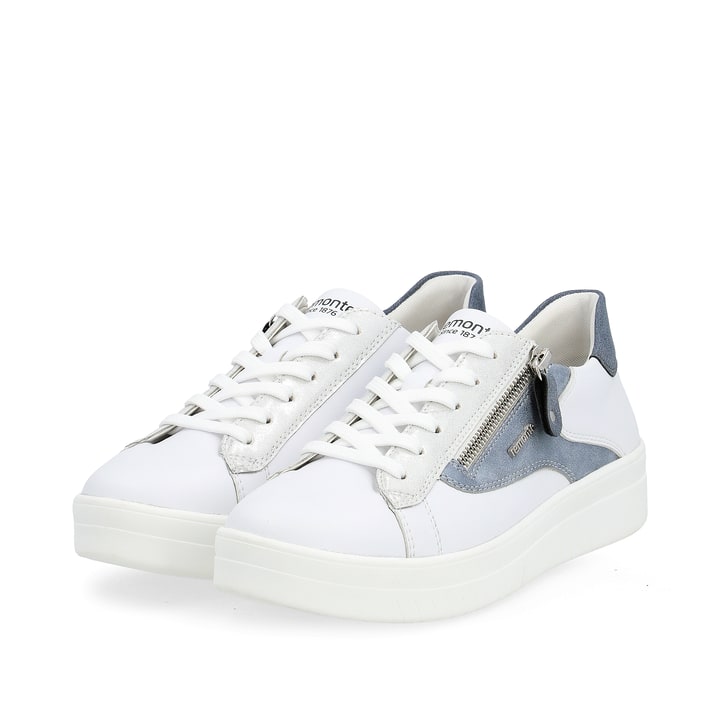 Remonte Artikelnummer D0J03-80 remonte Damen Sneaker perlweiß-metallicblau Saisonschlussverkauf