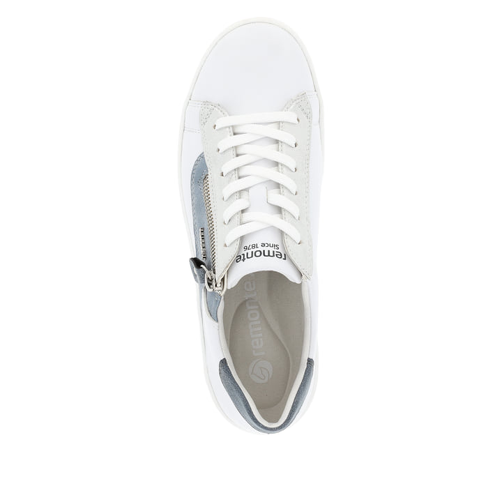 Remonte Artikelnummer D0J03-80 remonte Damen Sneaker perlweiß-metallicblau Saisonschlussverkauf