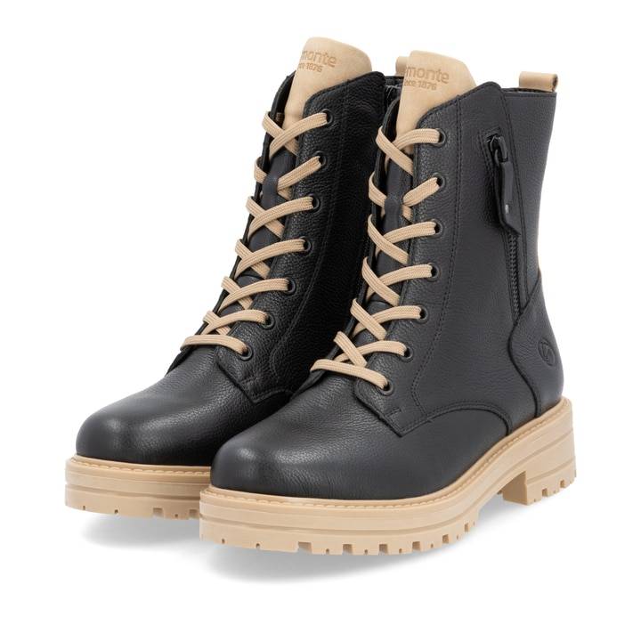 Remonte Artikelnummer D2287-03 remonte Damen Schnürstiefel mattschwarz-puder Black Friday Preise