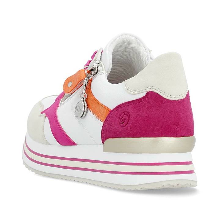 Remonte Artikelnummer D1323-80 remonte Damen Sneaker blütenweiß-fuchsia-orange zollfrei