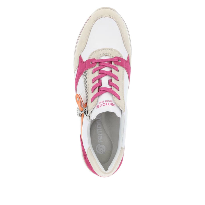 Remonte Artikelnummer D1323-80 remonte Damen Sneaker blütenweiß-fuchsia-orange zollfrei