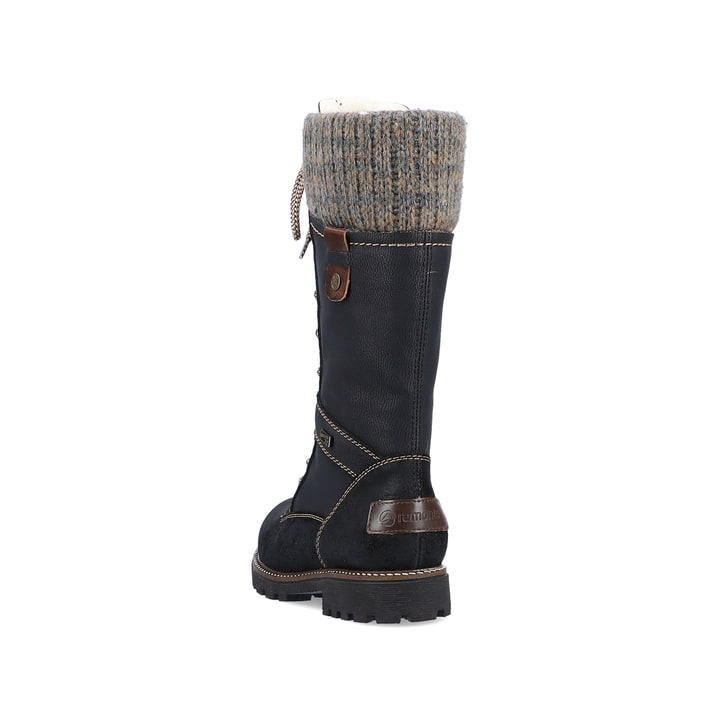Remonte Artikelnummer D7477-02 remonte Damen Schnürstiefel nachtschwarz Fabrikladen