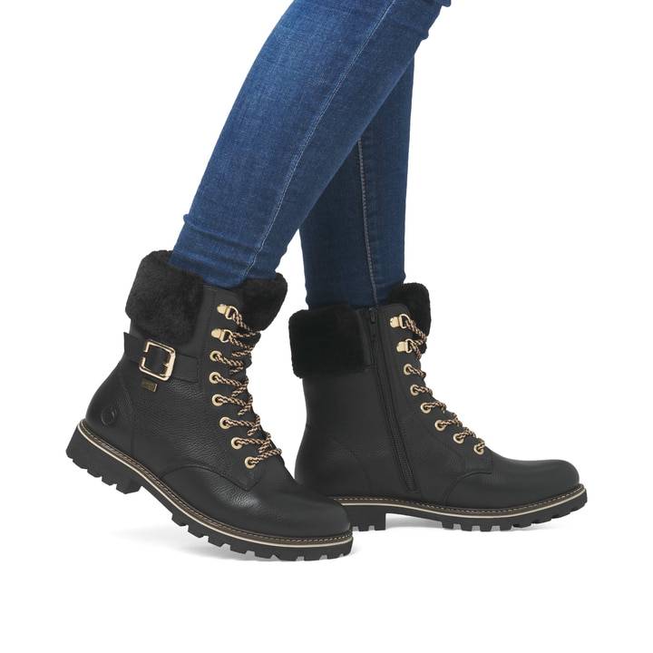 Remonte Artikelnummer D8481-02 remonte Damen Schnürstiefel tiefschwarz Im Verkauf