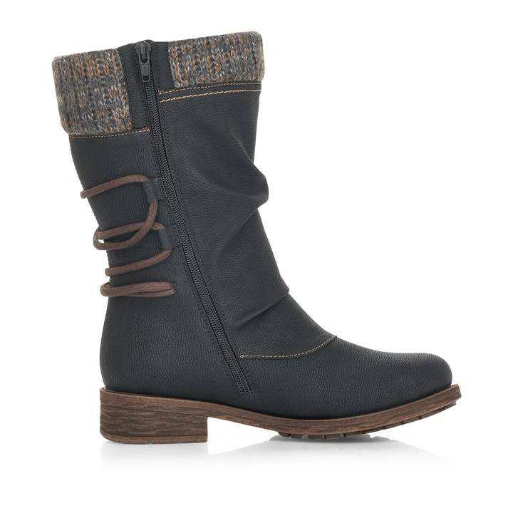 Remonte Artikelnummer D8070-01 remonte Damen Hochschaftstiefel tiefschwarz-grau Verkauf