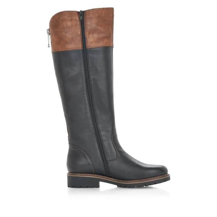 Remonte Artikelnummer R6581-02 remonte Damen Hochschaftstiefel nachtschwarz-nussbraun Schlussverkauf