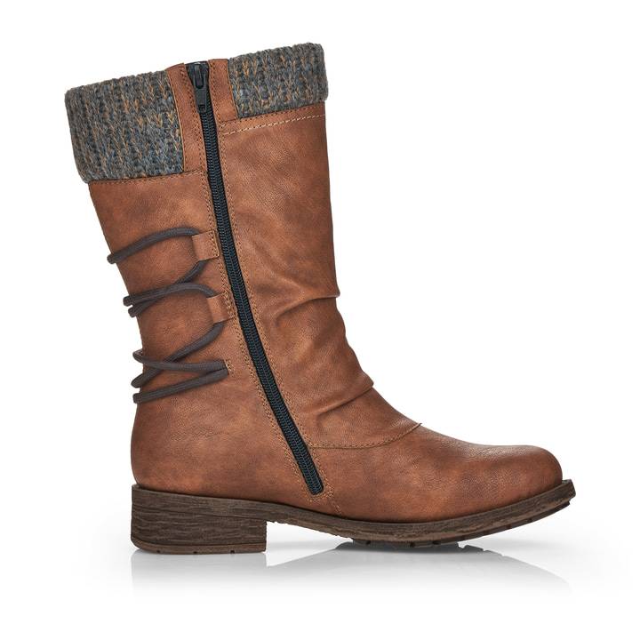 Remonte Artikelnummer D8070-25 remonte Damen Hochschaftstiefel kaffeebraun-dunkelgrau Rabatt