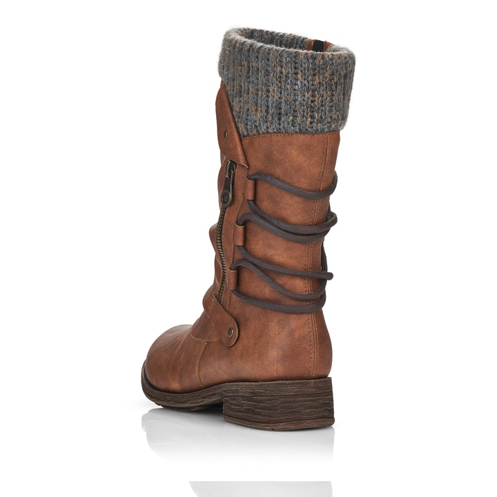 Remonte Artikelnummer D8070-25 remonte Damen Hochschaftstiefel kaffeebraun-dunkelgrau Rabatt