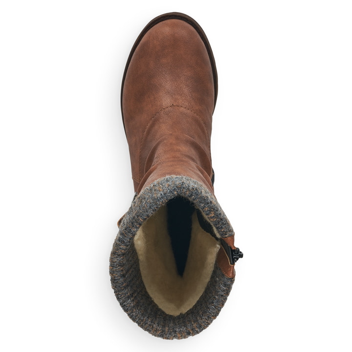 Remonte Artikelnummer D8070-25 remonte Damen Hochschaftstiefel kaffeebraun-dunkelgrau Rabatt