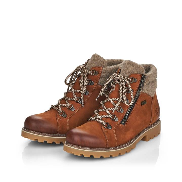 Remonte Artikelnummer D7478-22 remonte Damen Schnürstiefel nougatbraun-graubeige Online Shopping