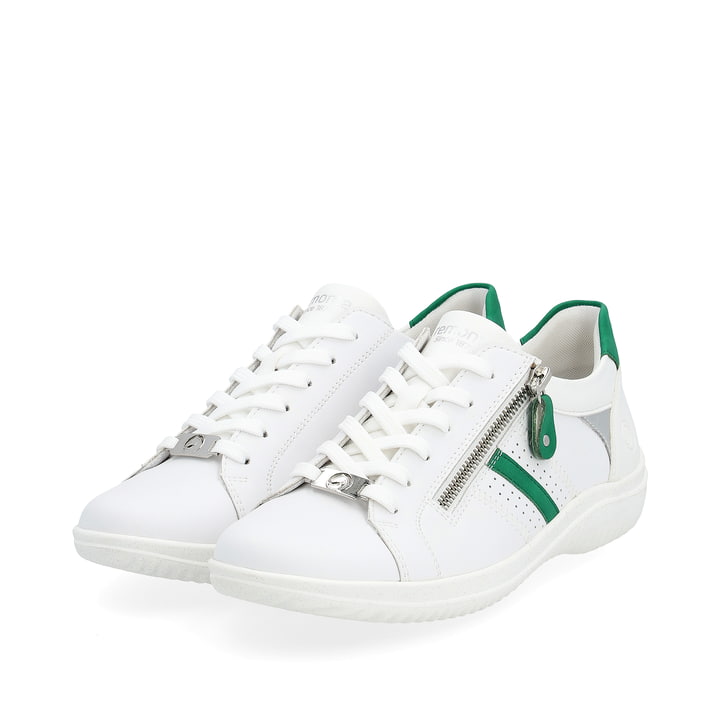 Remonte Artikelnummer D1E01-80 remonte Damen Schnürschuhe reinweiß-smaragdgrün Weihnachtsangebot