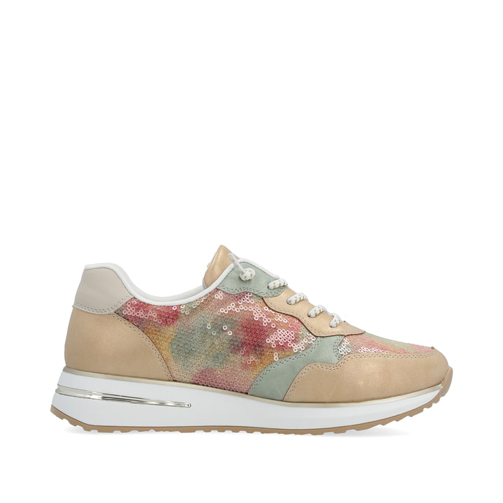 Remonte Artikelnummer D1G01-90 remonte Damen Sneaker regenbogenfarbig-sandbeige Sonderangebot der Fabrik
