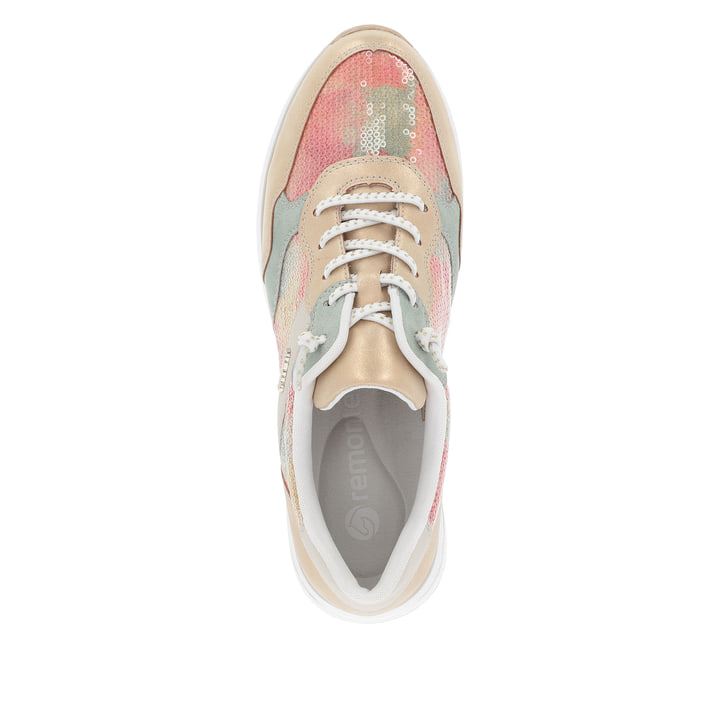 Remonte Artikelnummer D1G01-90 remonte Damen Sneaker regenbogenfarbig-sandbeige Sonderangebot der Fabrik