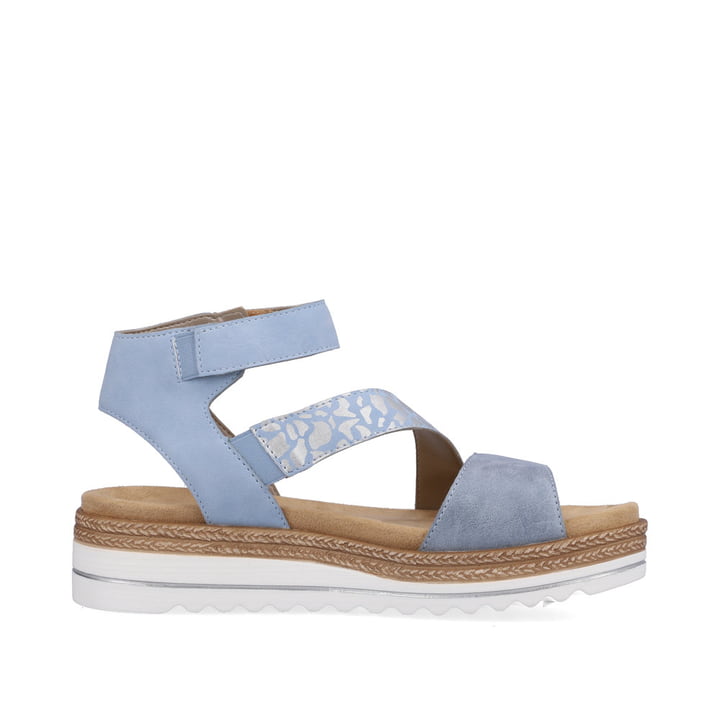 Remonte Artikelnummer D0Q53-10 remonte Damen Riemchensandalen pastellblau-metallic Fabrikladen