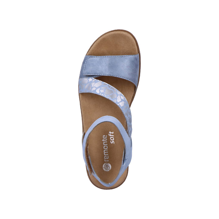 Remonte Artikelnummer D0Q53-10 remonte Damen Riemchensandalen pastellblau-metallic Fabrikladen