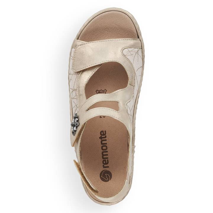 Remonte Artikelnummer D7647-94 remonte Damen Riemchensandalen hellbeige-metallic Im Verkauf