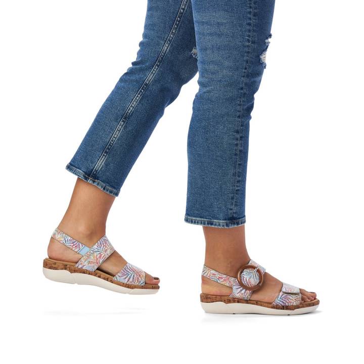 Remonte Artikelnummer R6853-91 remonte Damen Riemchensandalen buntgemustert Sonderangebot