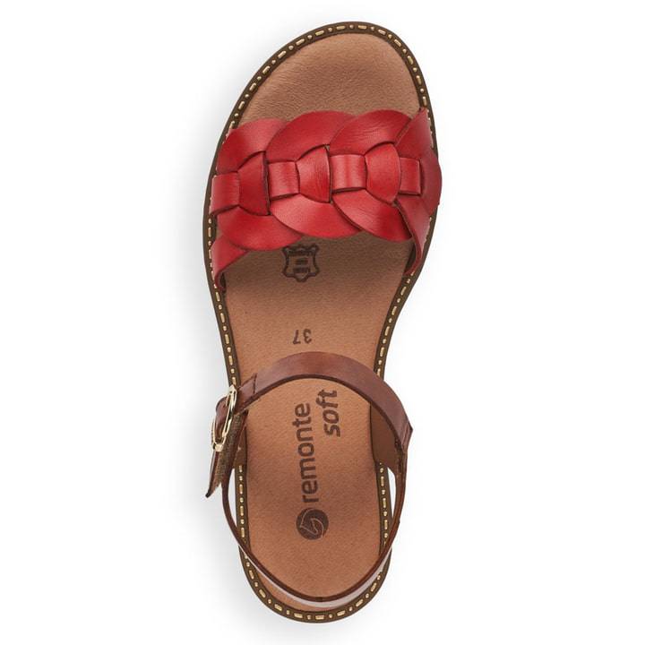 Remonte Artikelnummer D3666-33 remonte Damen Riemchensandalen feuerrot-nussbraun Preisnachlass