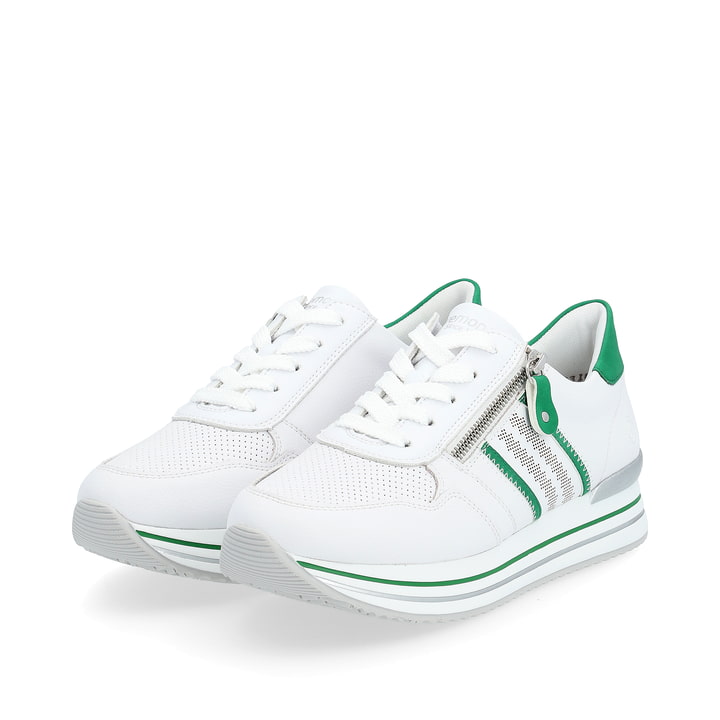 Remonte Artikelnummer D1318-82 remonte Damen Sneaker brilliantweiß-smaragdgrün Exklusive Angebote