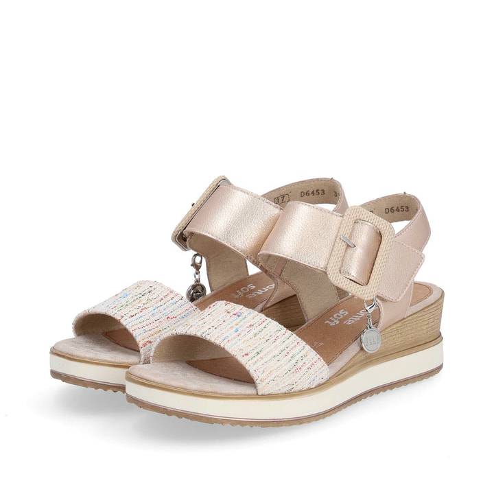 Remonte Artikelnummer D6453-31 remonte Damen Keilsandaletten metallicrosa-multi Kostenloser Versand international