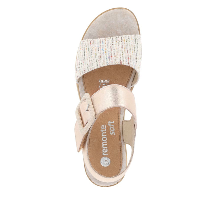 Remonte Artikelnummer D6453-31 remonte Damen Keilsandaletten metallicrosa-multi Kostenloser Versand international