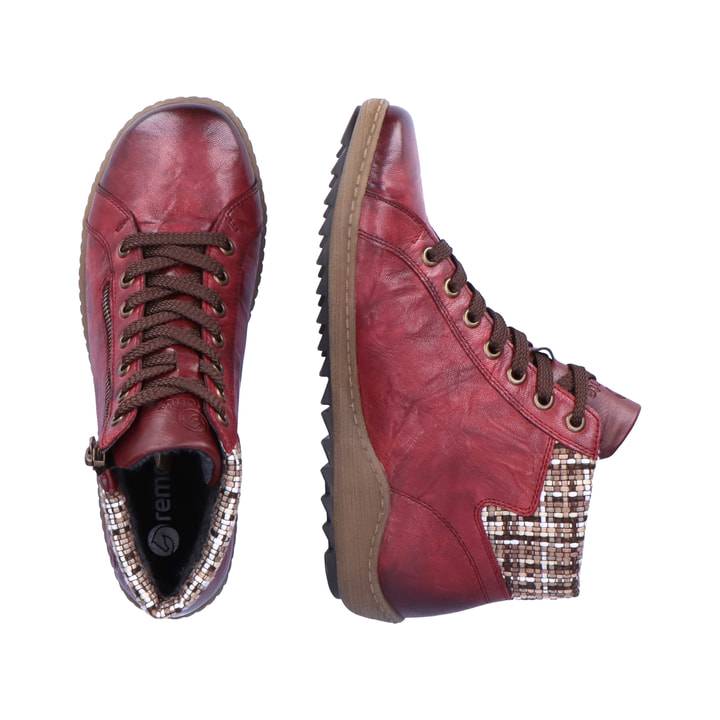 Remonte Artikelnummer R1485-35 remonte Damen Schnürschuhe himbeerrot Black Friday Preise