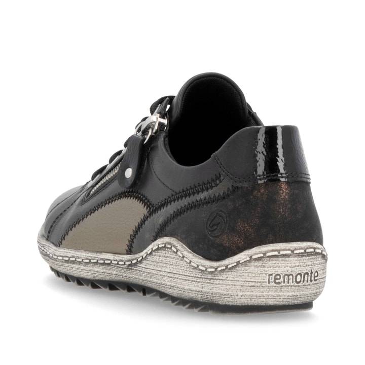 Remonte Artikelnummer R1439-03 remonte Damen Schnürschuhe tiefschwarz-gold Blitzverkäufe