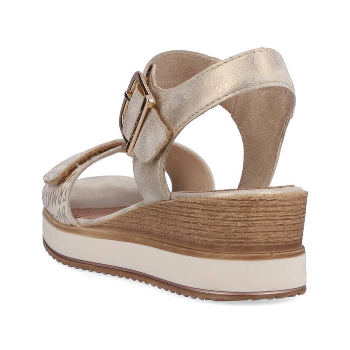 Remonte Artikelnummer D6455-60 remonte Damen Keilsandaletten beige-metallic Limitierter Zeitrabatt