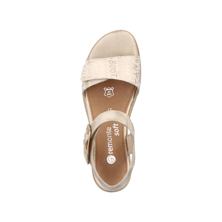 Remonte Artikelnummer D6455-60 remonte Damen Keilsandaletten beige-metallic Limitierter Zeitrabatt
