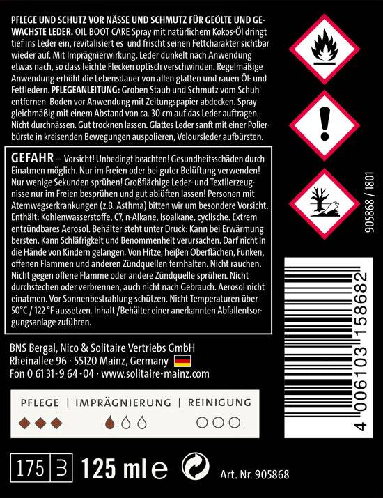Schuhwerk Schwangau Solitaire Oil Boot Care Spray Letzter Tag