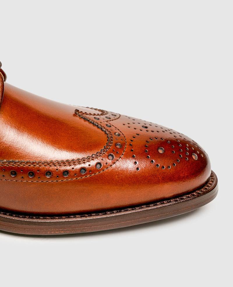 Shoepassion Rahmengenähte Full-Brogue Derby Herrenschuhe mit Glattleder Shoepassion Blitzverkäufe