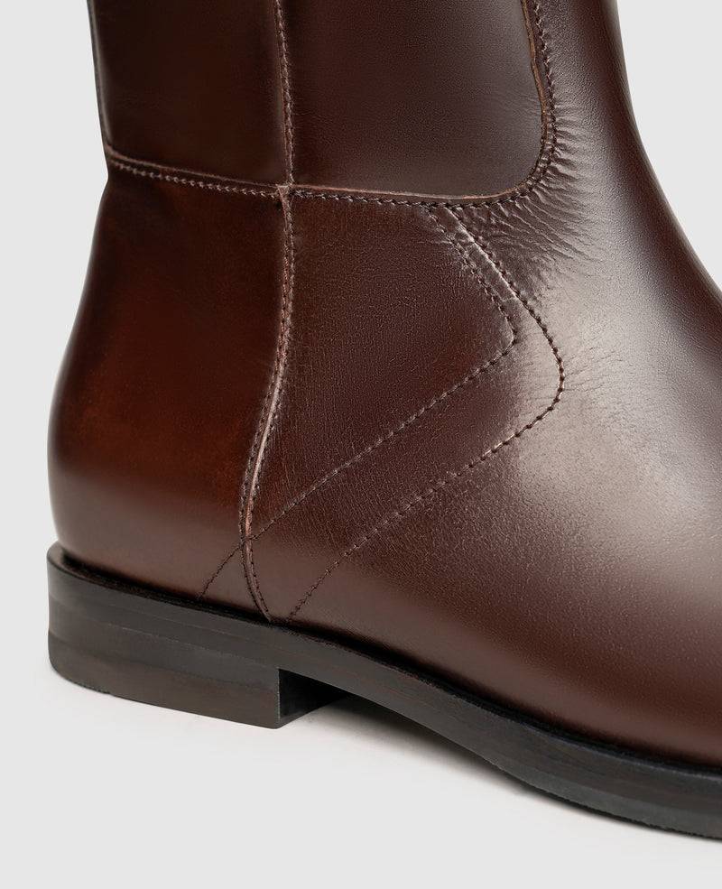 Shoepassion Klassischer Glattleder-Schaftstiefel für Damen Henry Stevens Shoepassion Heißer Verkauf